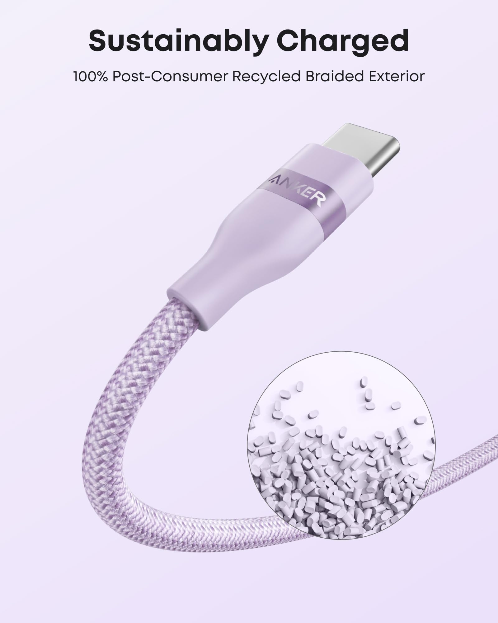 Anker USB-A to USB-C Cable (3 ft/6 ft, Upcycled-Braided) - We The Collective