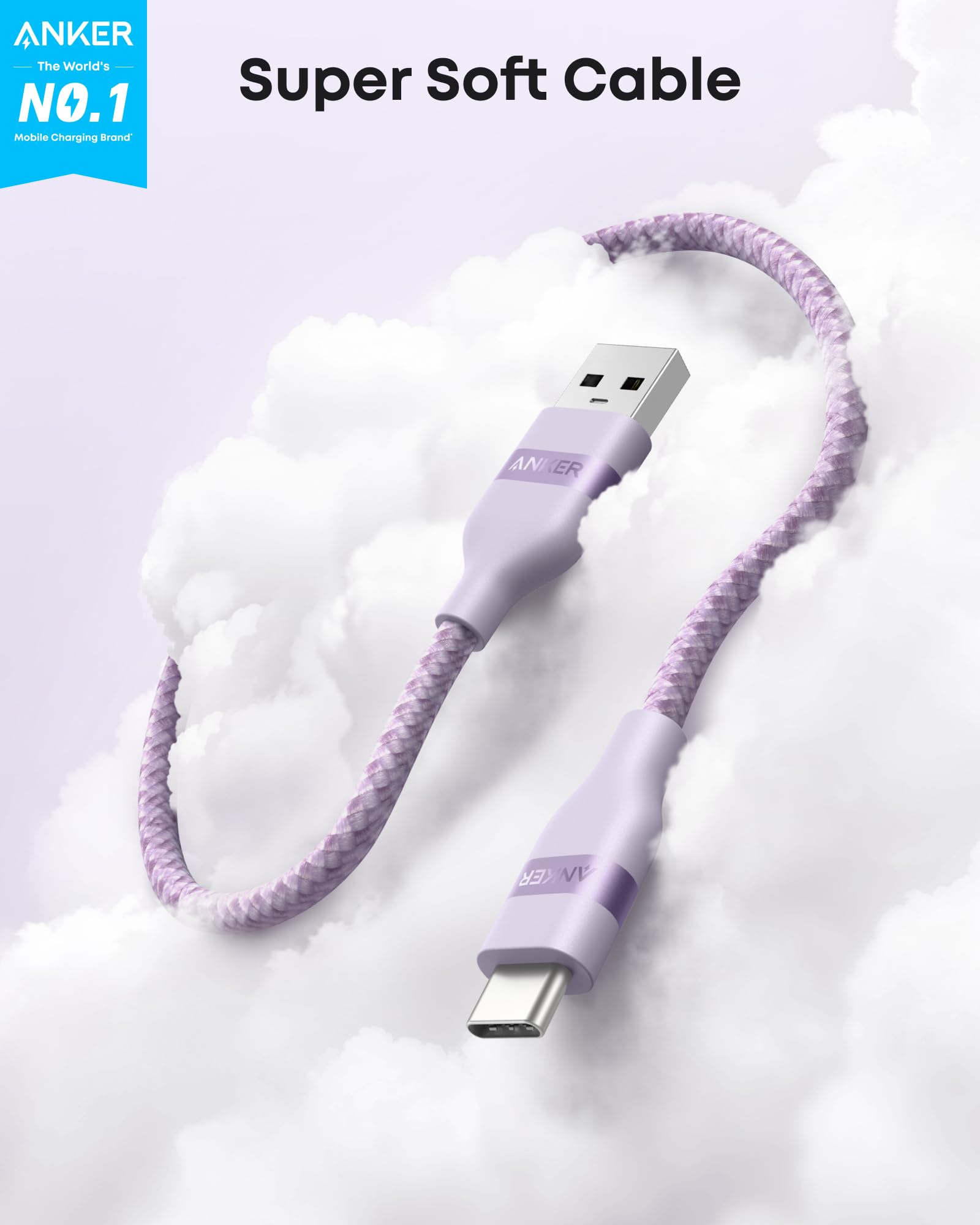 Anker USB-A to USB-C Cable (3 ft/6 ft, Upcycled-Braided) - We The Collective