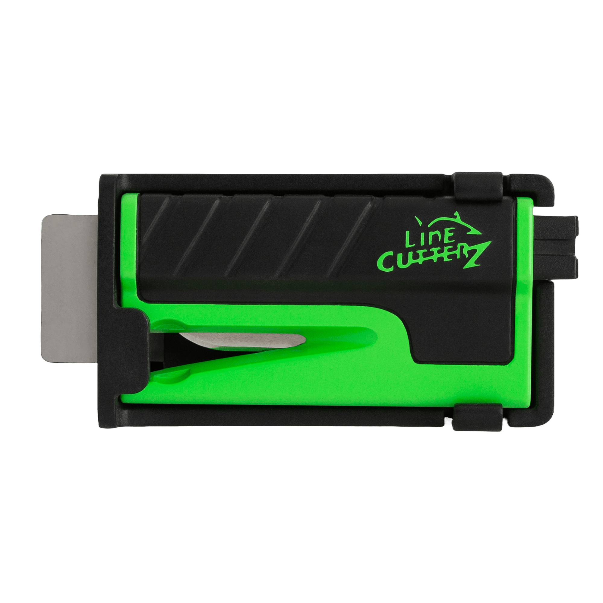 Black Line Cutterz VET vehicle escape tool with visor clip, designed for quick window and seatbelt cutting in emergencies.