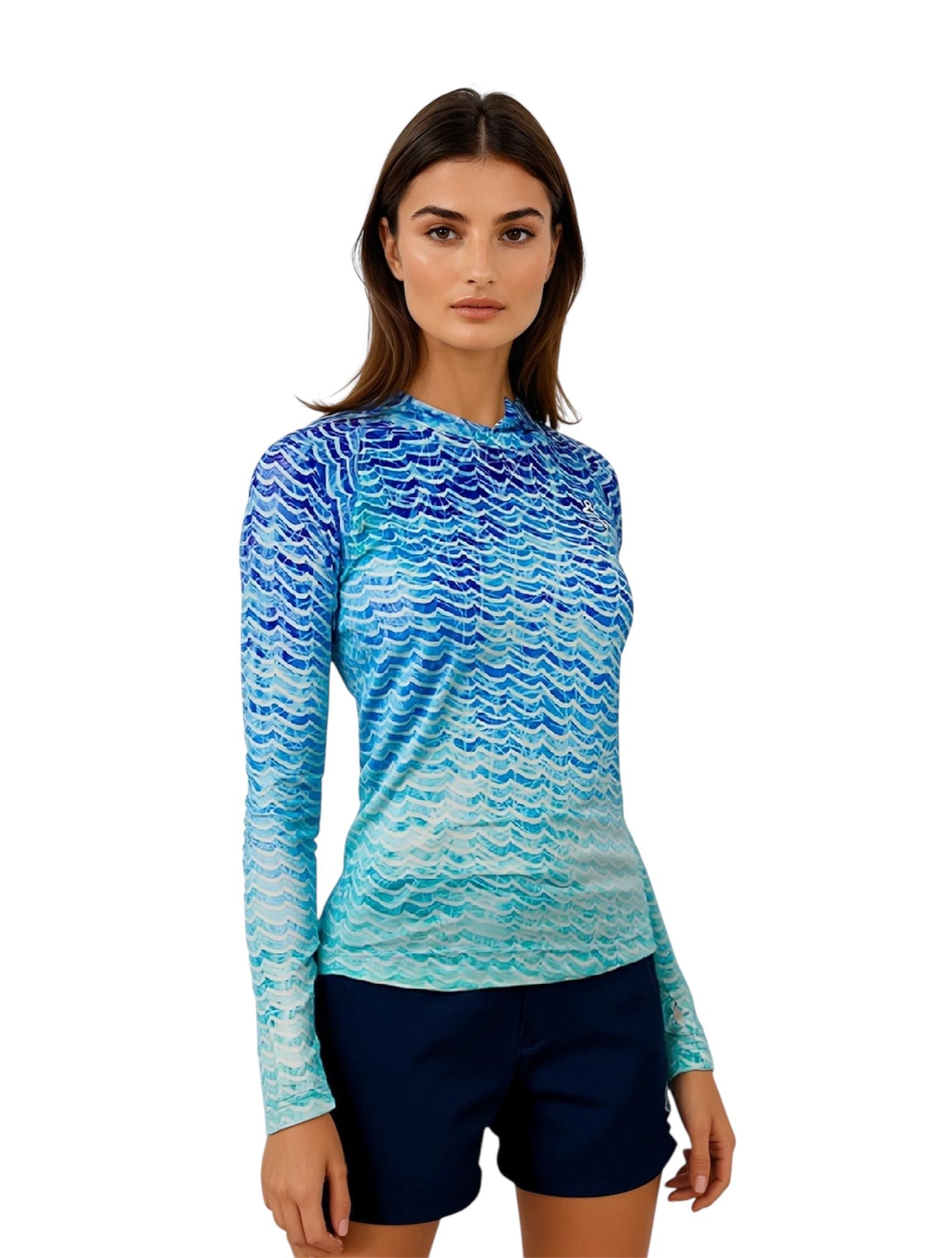 Women's Waves L/S UV Fishing Hoodie - We The Collective