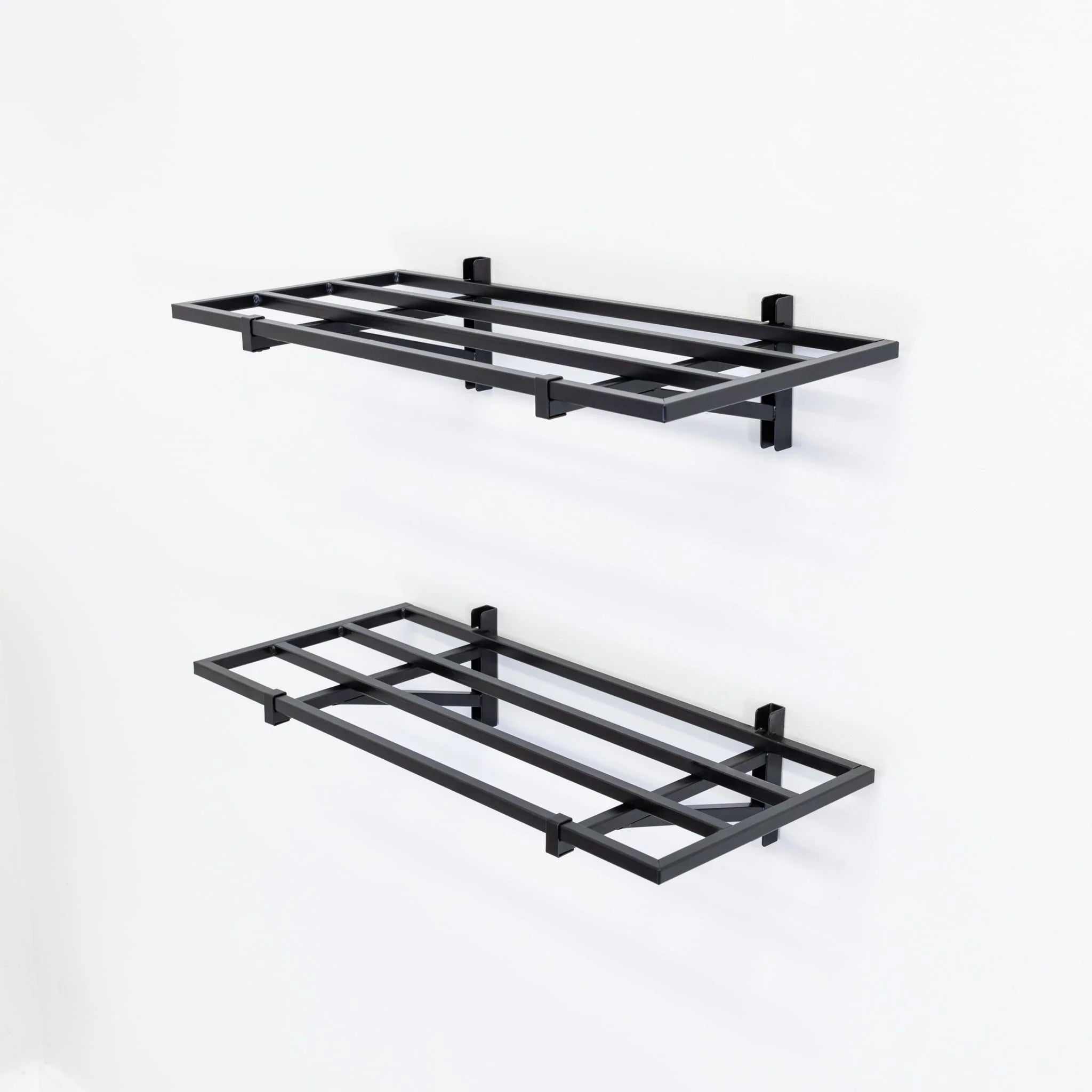 1' x 2' Bristol Garage Wall Mount Shelves | 2 Pack | Black - OVERLANDERS Outfitter
