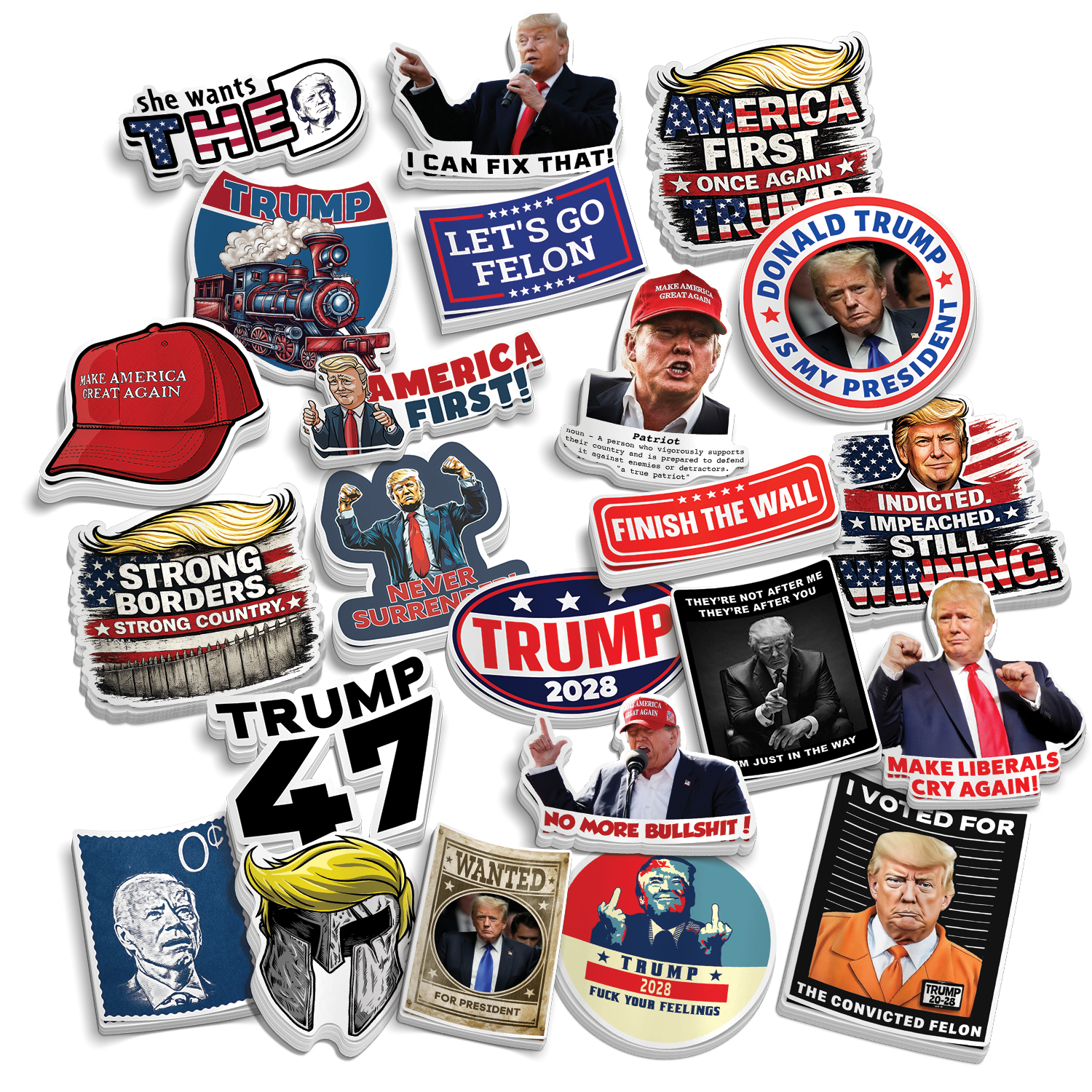 Trump 32 Piece Sticker Pack - OVERLANDERS Outfitter