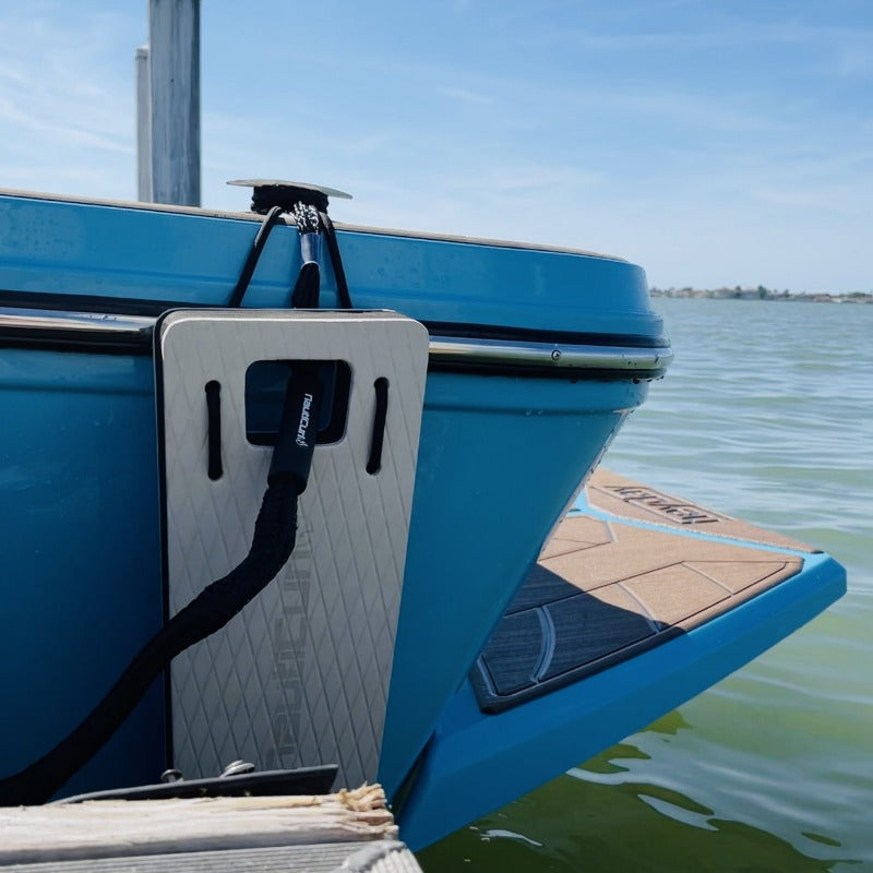 NautiFender flat boat fender by NautiCurl LLC, made of EVA foam, designed to protect wakeboard boat sides from impact.
