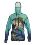 Walleye graphic fishing hoodie from Sunpro by Cognito Brands, Inc., featuring a detailed walleye fish design on the front.