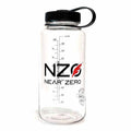 Clear 32 oz. wide mouth water bottle from Near Zero Outdoor Gear, suitable for camping and outdoor hydration.