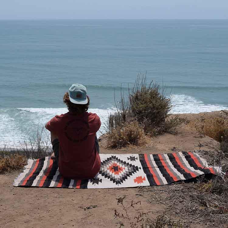 Tan Mexican Diamond Yoga Blanket - OVERLANDERS Outfitter