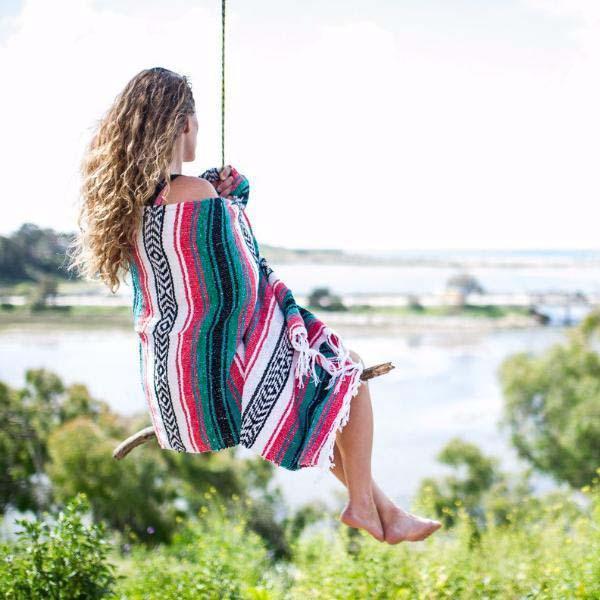 Coral & Sea Green Falsa Yoga Blanket - OVERLANDERS Outfitter