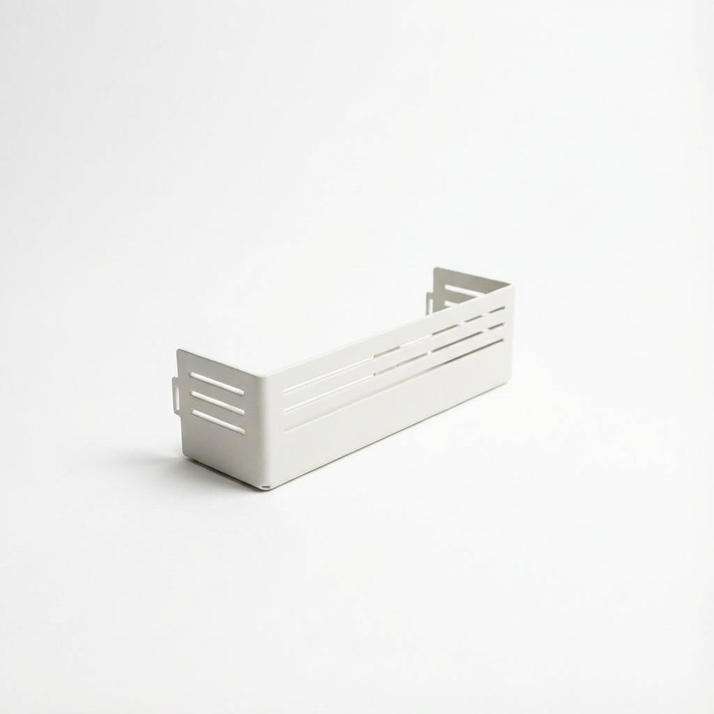 Canyon Adventure Vans CAV MOLLE Panel Shelf made in Utah, mounted on wall with storage and attachment points for gear.