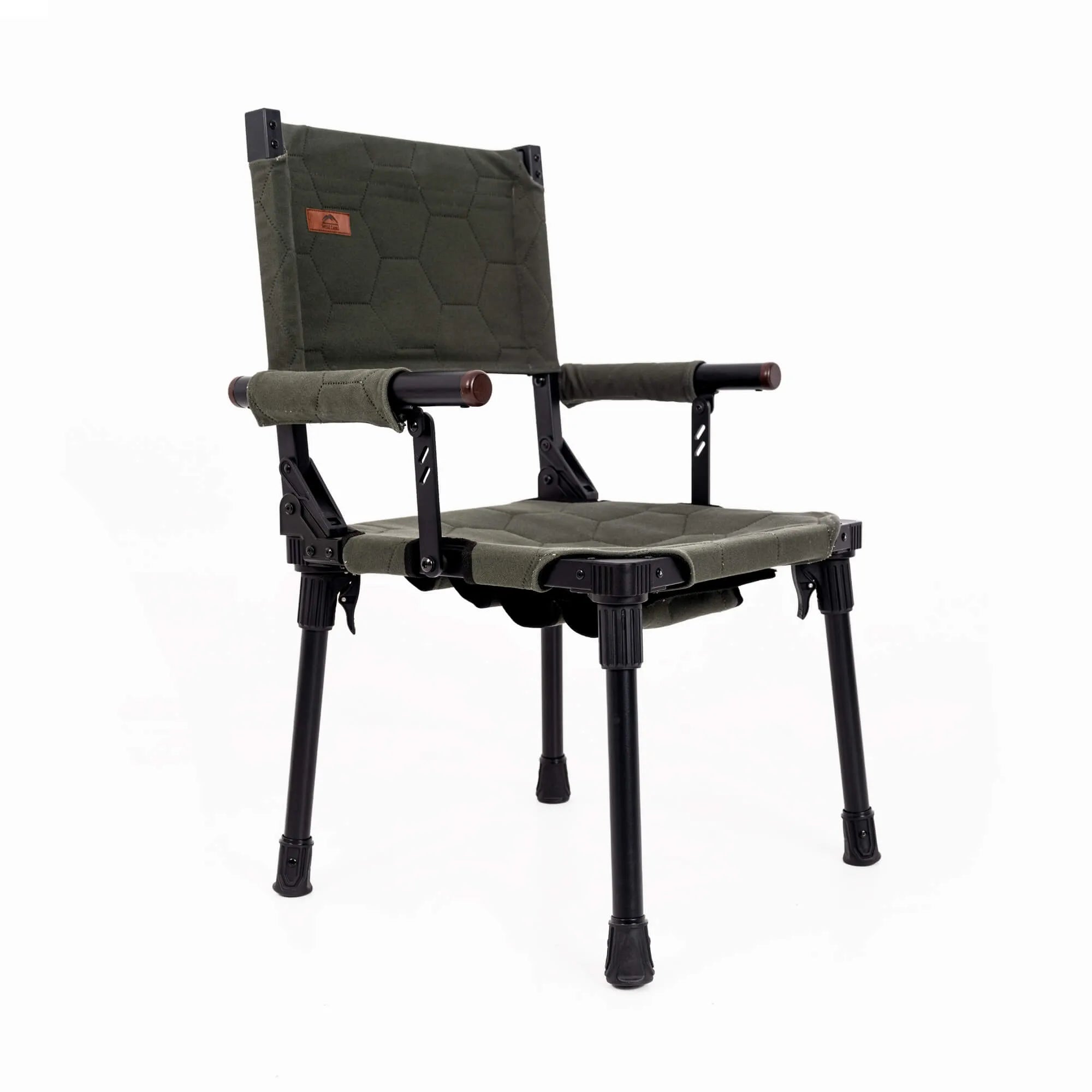 Wild Land MTS-C camping chair with a sturdy frame and fabric seat, ideal for outdoor use and compact for easy transport.
