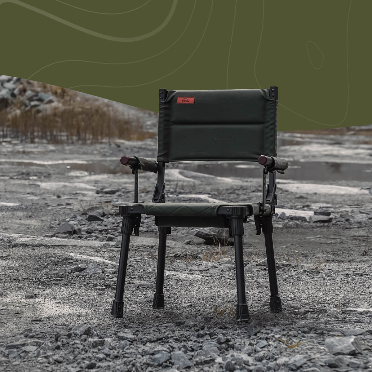 Wild Land MTS-C camping chair with sturdy frame and fabric seat, ideal for outdoor adventures and portable seating.
