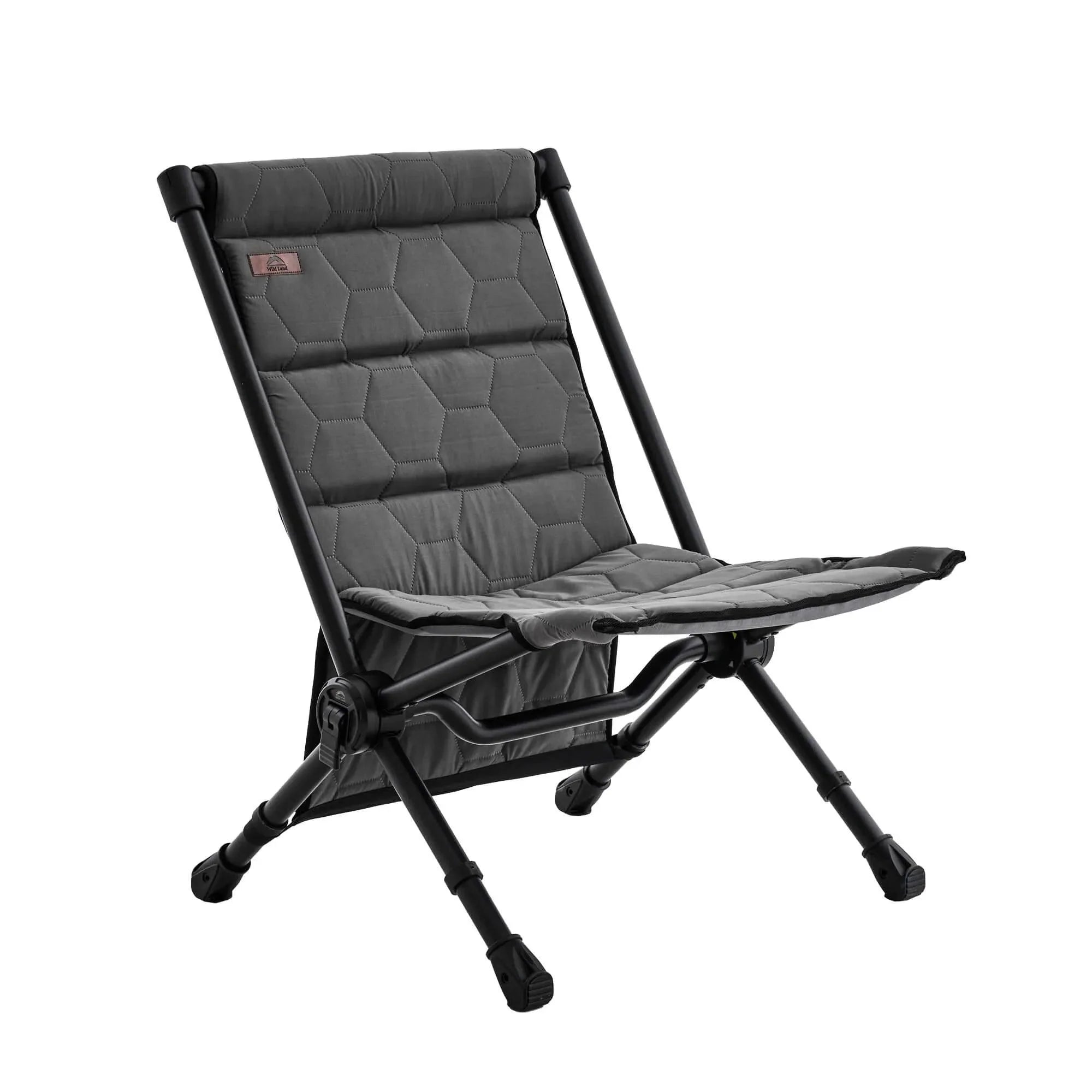 Wild Land MTS-X camping chair with padded armrests and foldable design, ideal for outdoor seating and portable comfort.
