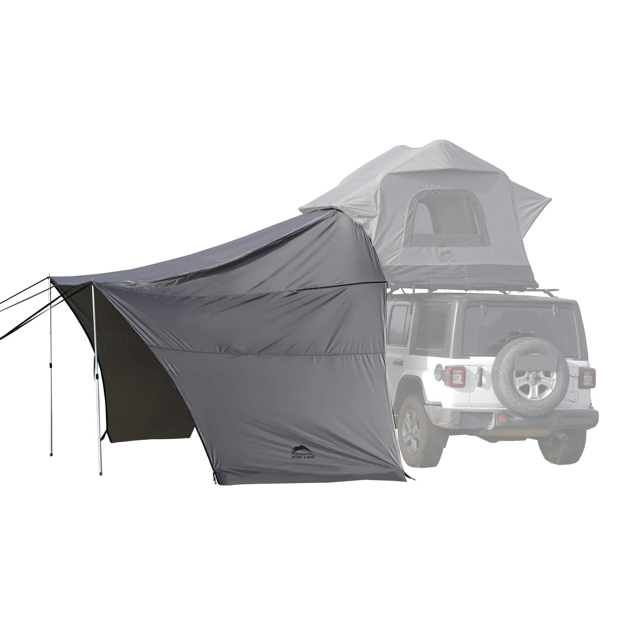 Wild Land universal connector for roof top tents, showing the versatile metal fitting used for secure attachment and customization.