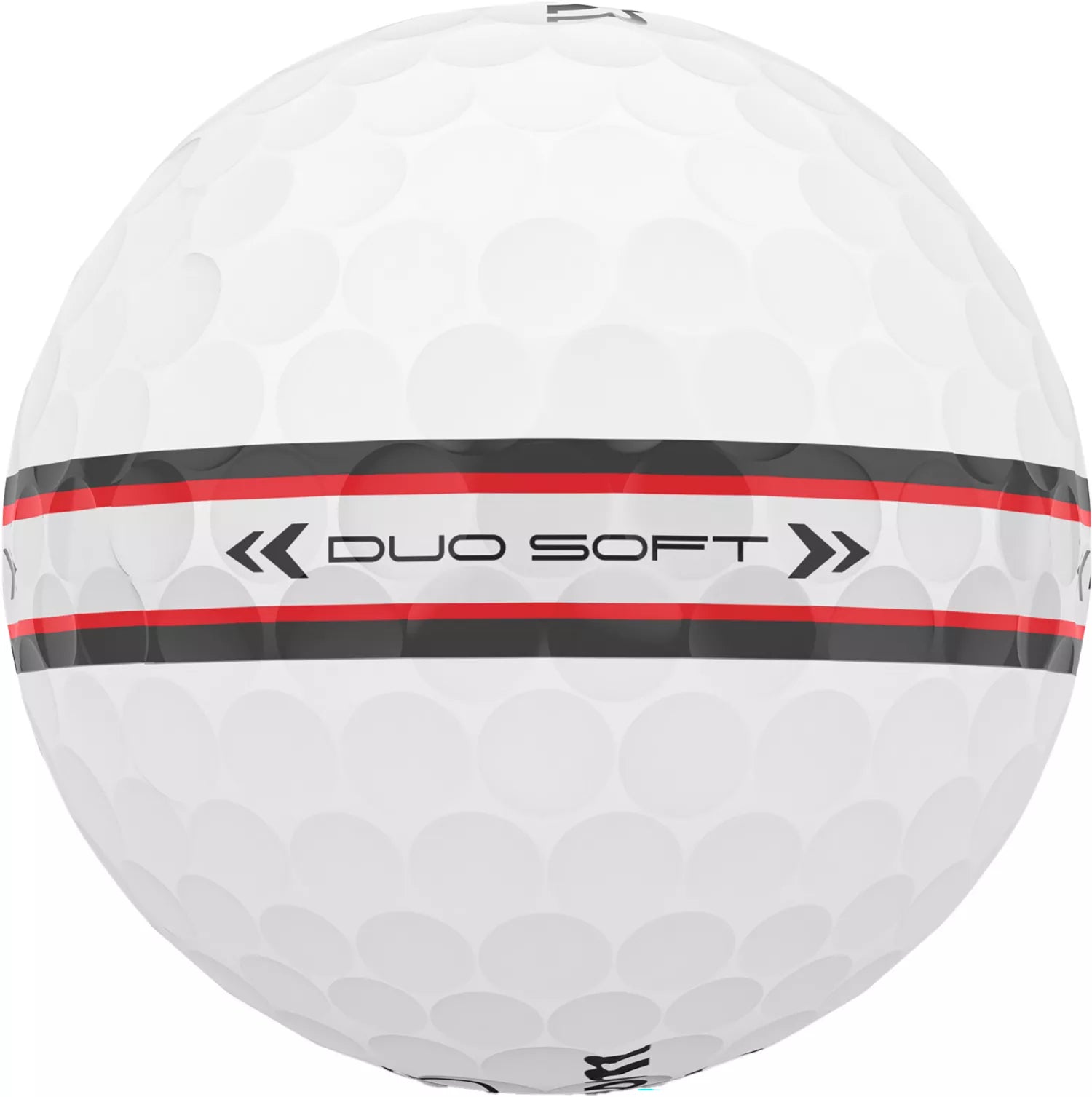 Wilson 2025 Duo Soft TRK360 golf balls by ParWestGolf, showing a close-up of the lightweight, soft-core golf balls on a tee.