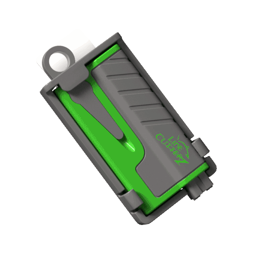 Line Cutterz VET vehicle escape tool with window breaker for emergency rescue, featuring a durable cutter and safety window-breaking tip.