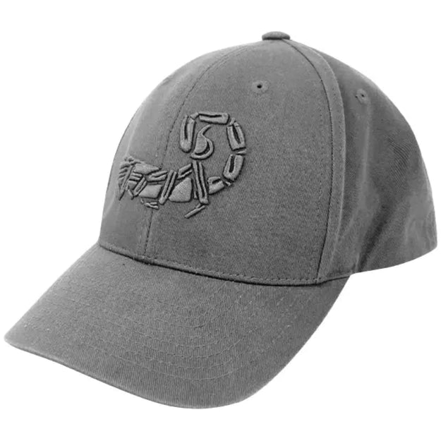 Grey Scorpion Logo Hat by HCC Tactical, featuring a curved brim and tactical style, ideal for outdoor and casual wear.