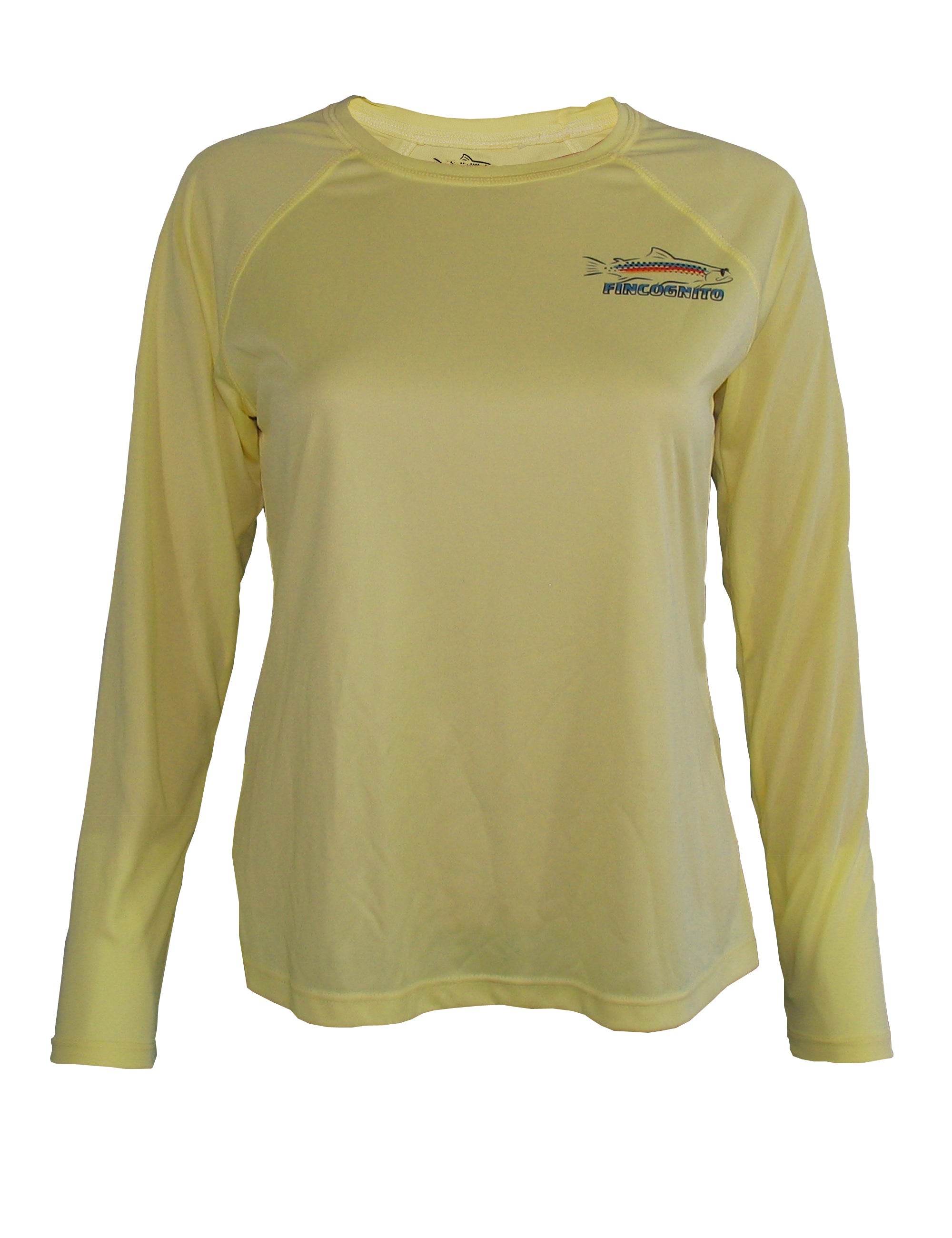 Women's Sun Protective Fishing Shirt Pale Yellow/Colored Brown Trout - OVERLANDERS Outfitter