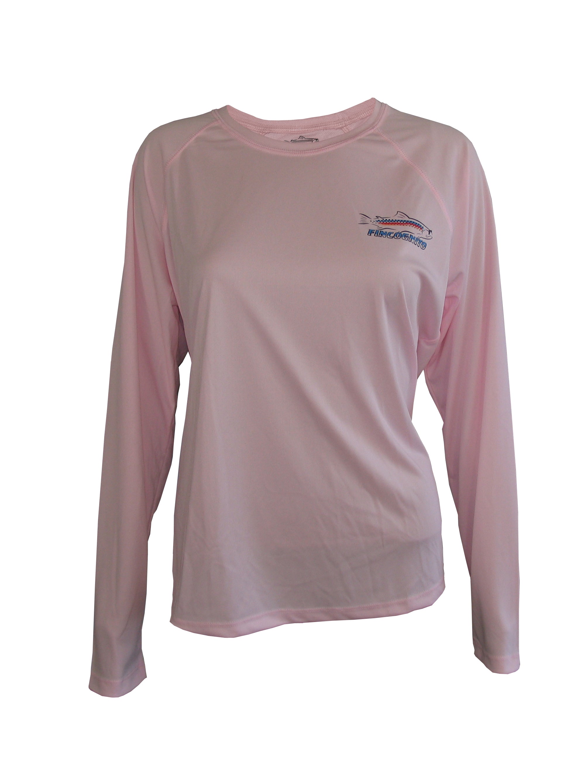 Women's Sun Protective Fishing Shirt Pink Blossom/Freestone Cutthroat Trout - OVERLANDERS Outfitter