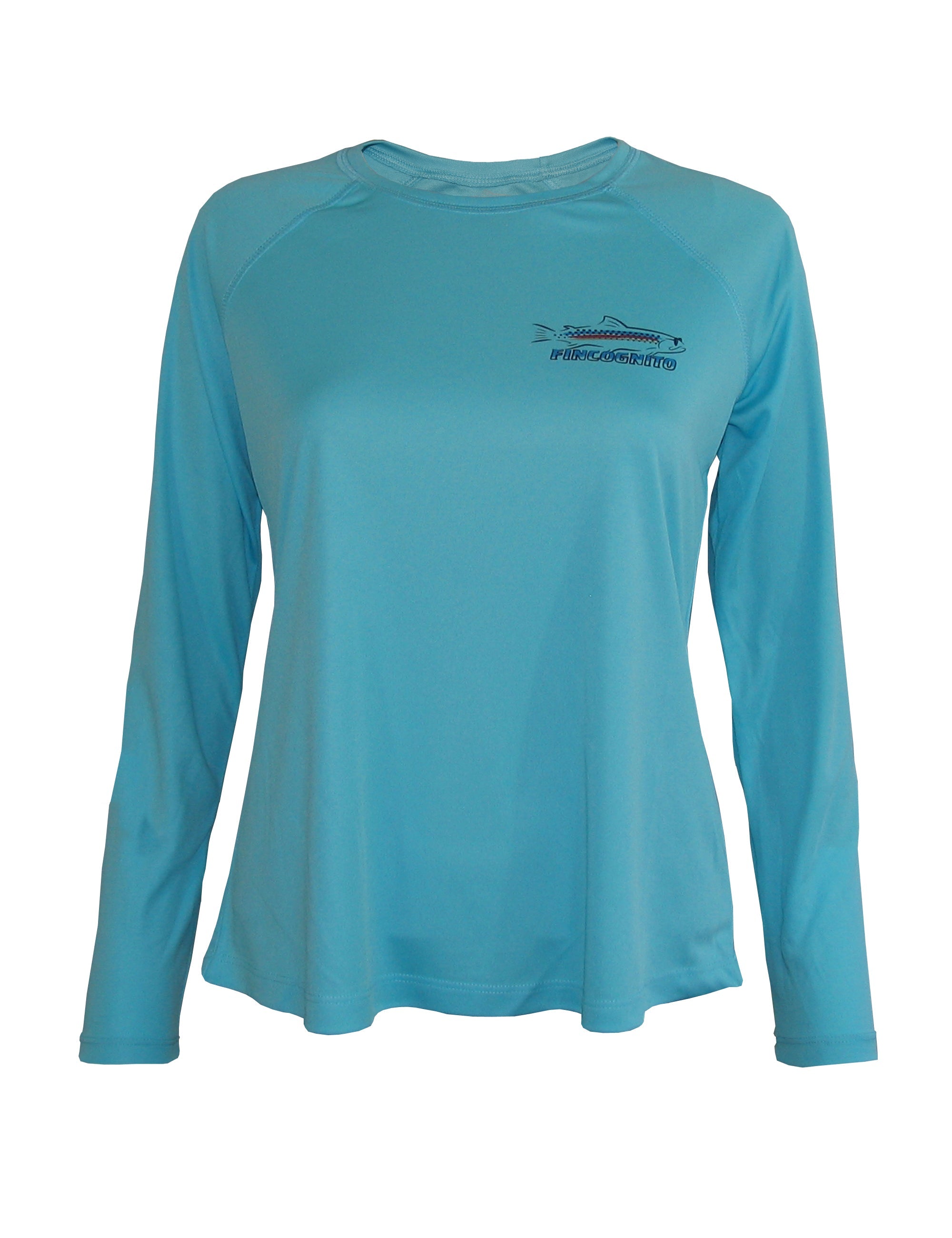 Women's Sun Protective Fishing Shirt Water Blue/Hen Rainbow - OVERLANDERS Outfitter