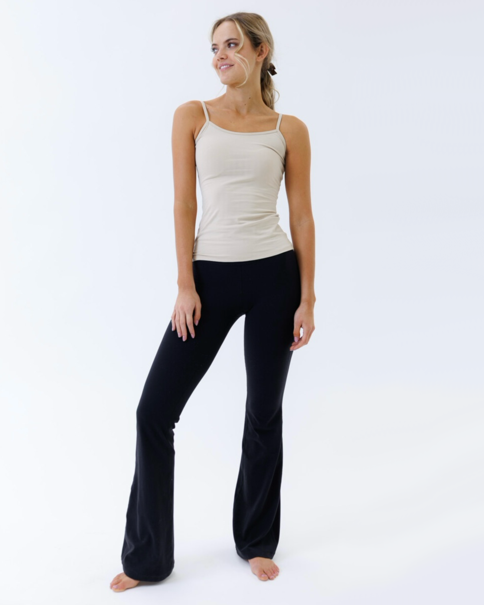 Downeast Wonder Cami in nude color, a versatile women’s tee with a comfortable fit, shown on a neutral background.