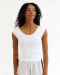 Downeast Wonder Tee in soft fabric, featuring a classic fit with short sleeves and a crew neckline.