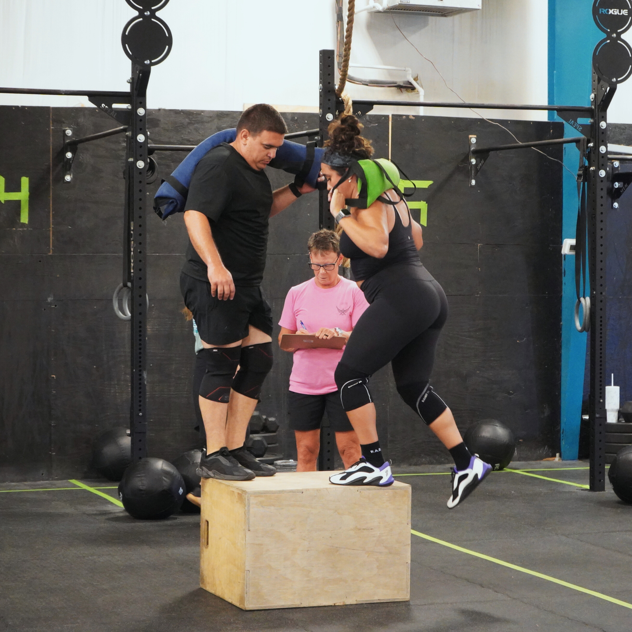 Recycled Firefighter Spark Starter workout battle bag for CrossFit training with durable, recycled material and adjustable straps.