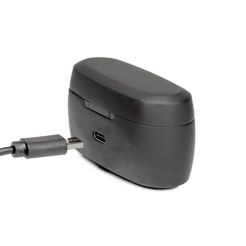 XCOR Bluetooth earbuds by HCC Tactical, featuring a sleek design and hearing protection for clear communication.