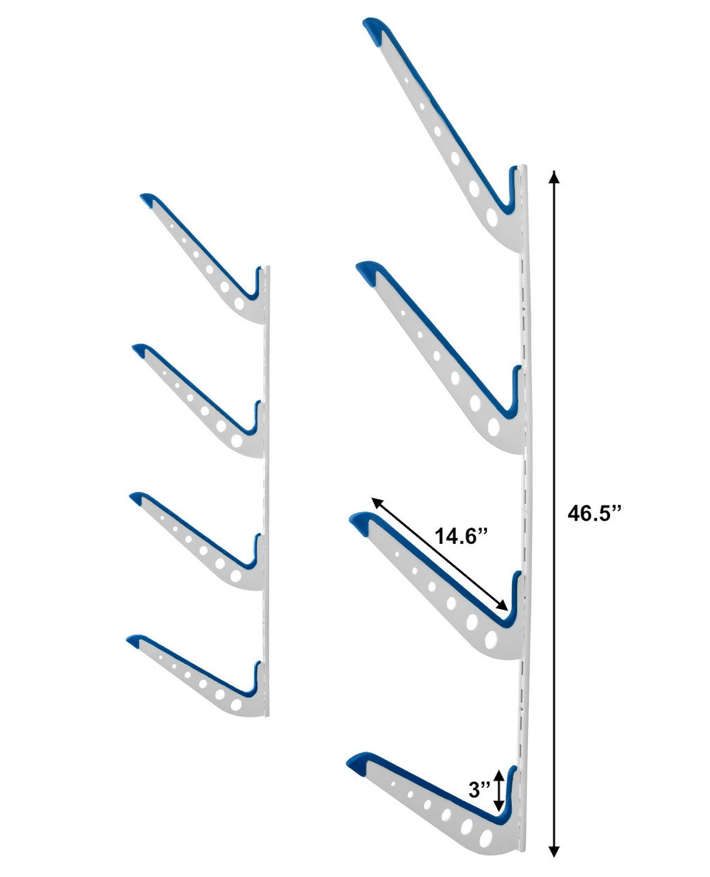 XSR Adjustable Wall Rack | Multi-Use | 4 Levels | White - OVERLANDERS Outfitter