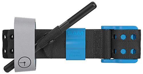 Black and blue SAM XT Extremity Tourniquet for bleeding management, designed for effective bleeding control.