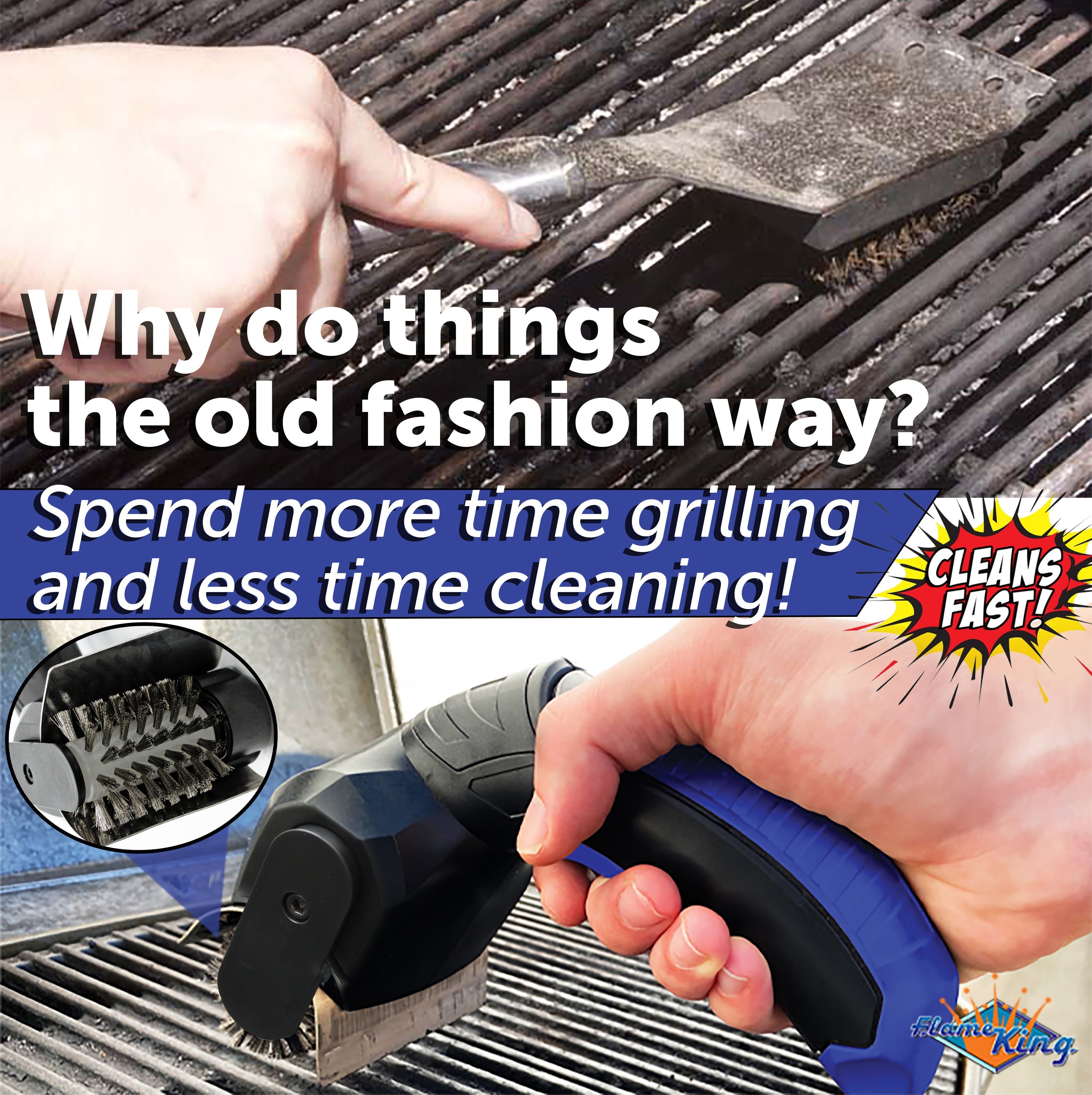 Flame King Electric BBQ Grill Cleaning Brush - We The Collective