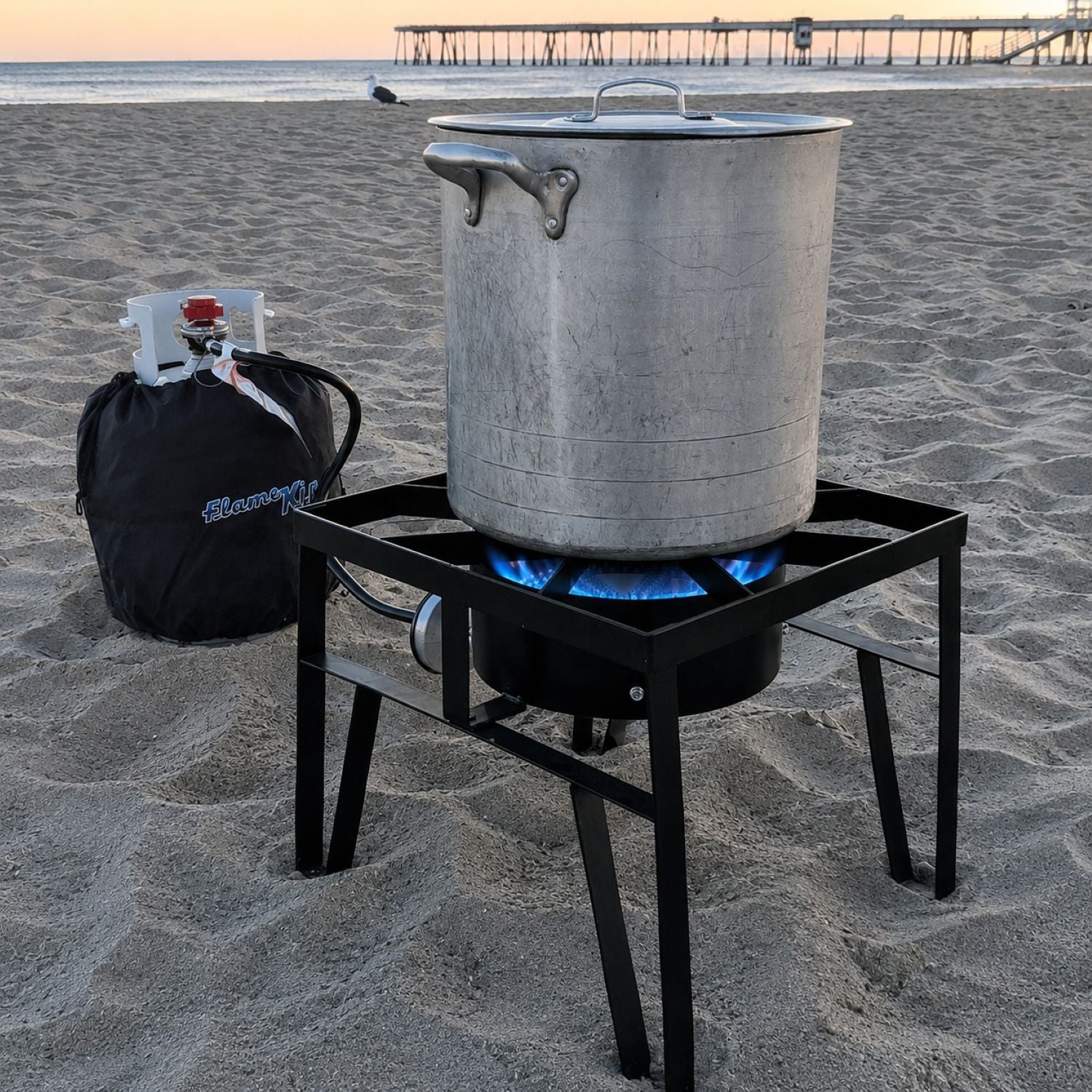Flame King Heavy Duty 200,000 BTU Propane Gas Single Burner Cooker - OVERLANDERS Outfitter