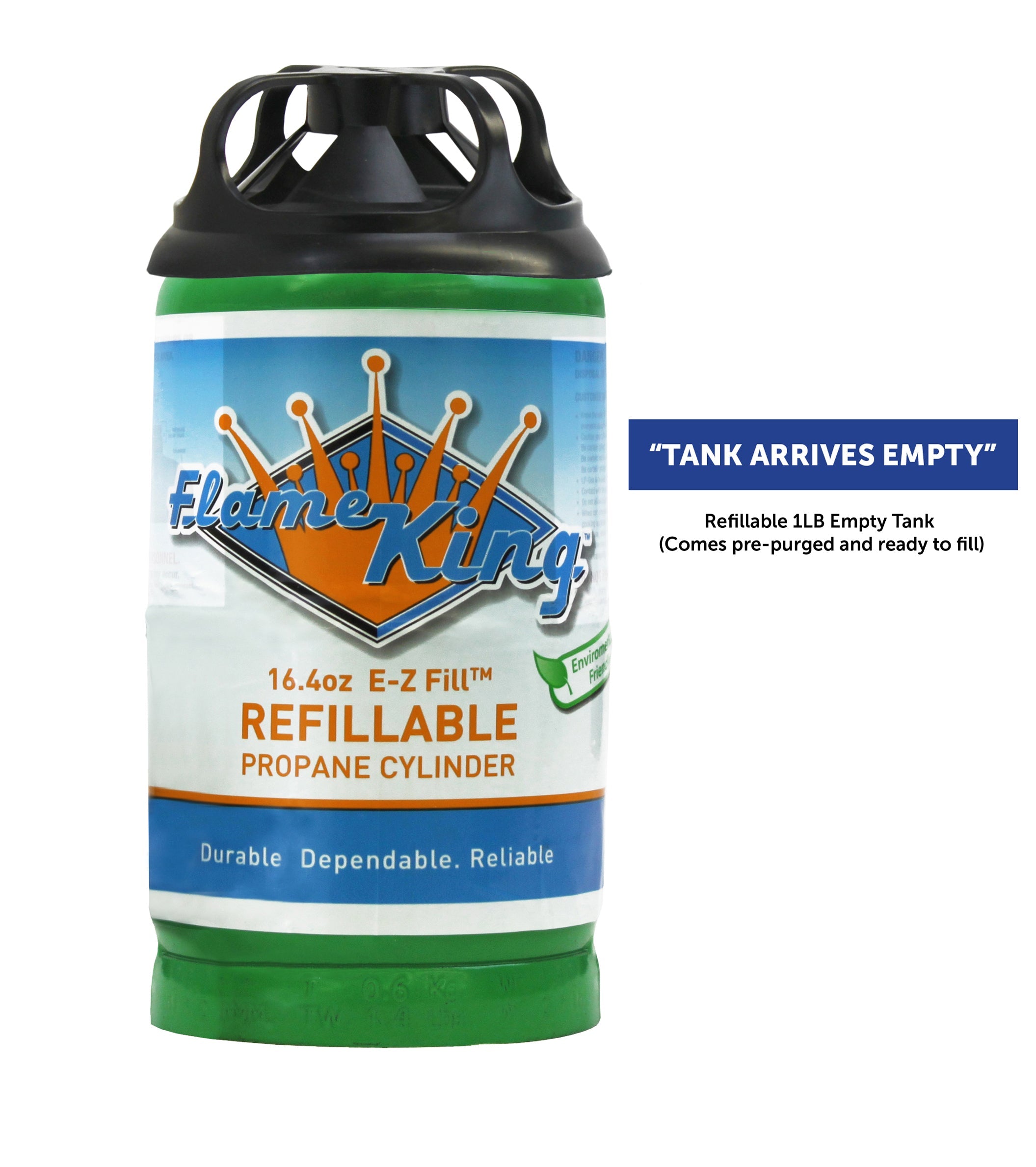 Flame King 2 pack Eco Friendly Sustainable 1lb Refillable Propane Tank LP Cylinder - We The Collective