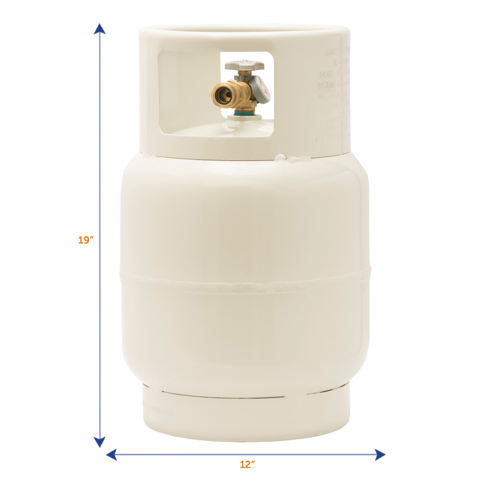 Flame King 20lb Single Spud LP Buffer Tank with Gauge - OVERLANDERS Outfitter