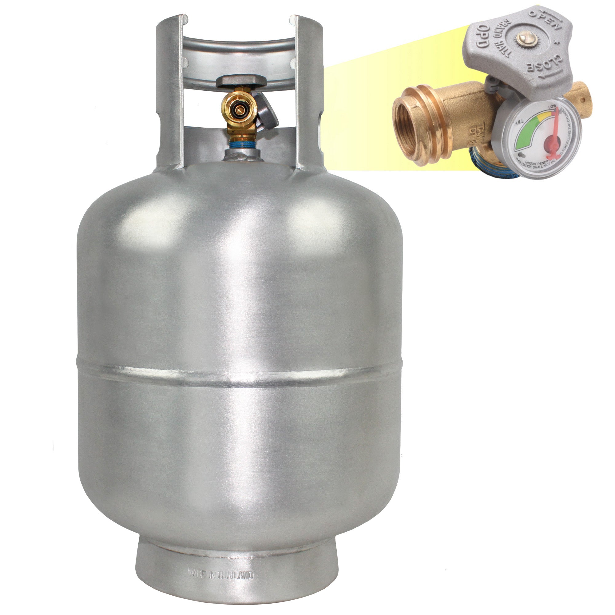 Flame King Lightweight 20lb Aluminum Propane Tank LP Cylinder with OPD & Gauge - We The Collective