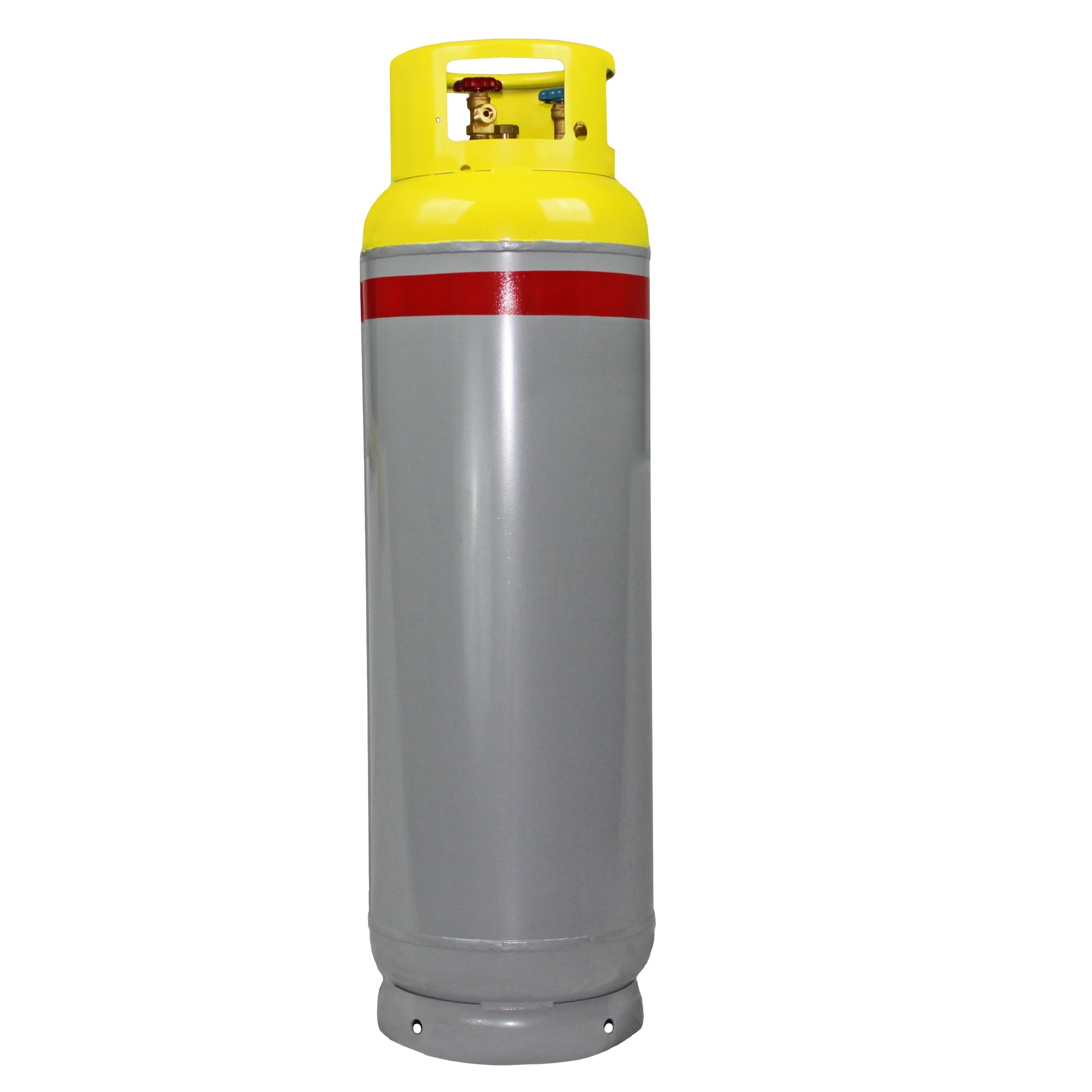 Flame King 239lb refrigerant tank recovery cylinder for A2L refrigerants, with 400 PSI capacity and durable metal construction.