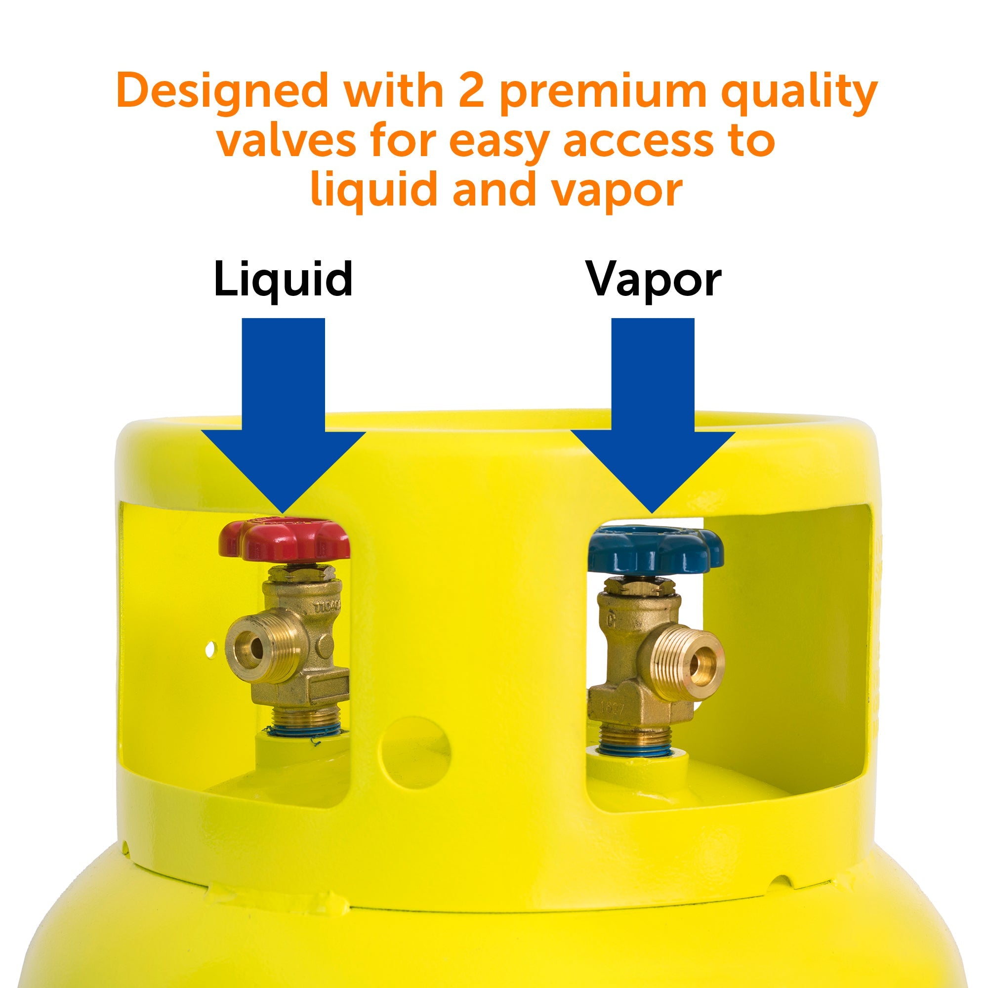 Flame King 239lb A2L refrigerant recovery cylinder with 400 PSI capacity, used for refrigerant tank recovery.