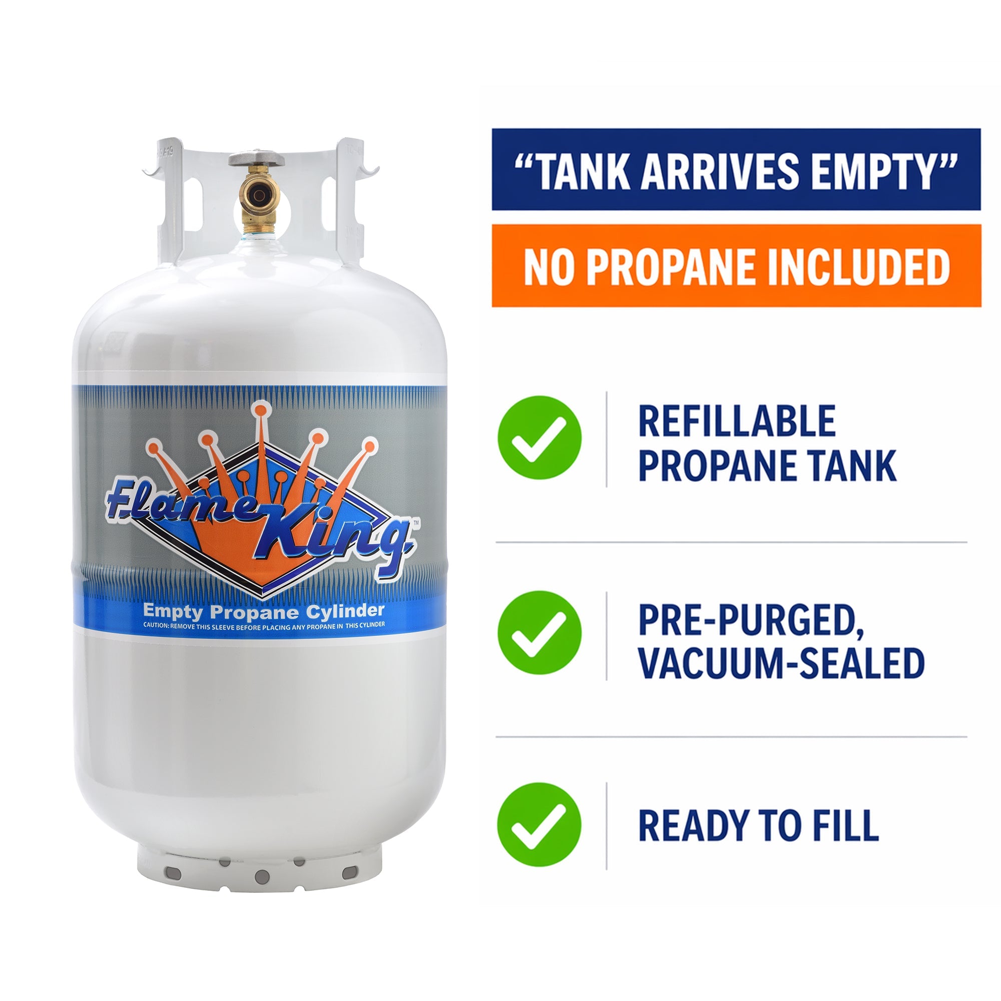 Flame King 30lb Propane Tank LP Cylinder with OPD