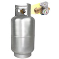 Flame King Lightweight 30lb Aluminum Propane Tank Cylinder Gauge and OPD Valve - We The Collective
