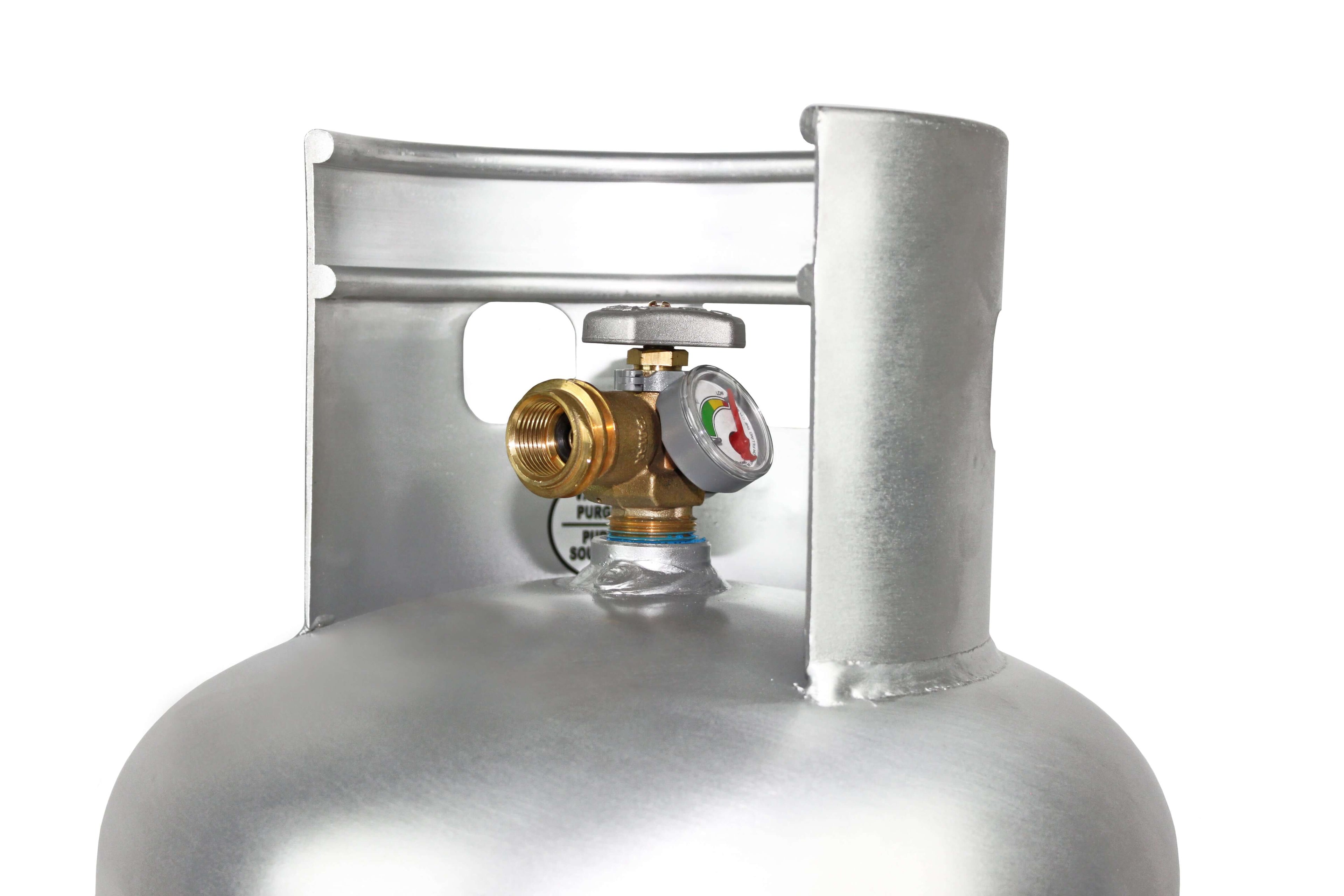 Flame King Lightweight 30lb Aluminum Propane Tank Cylinder Gauge and OPD Valve - We The Collective