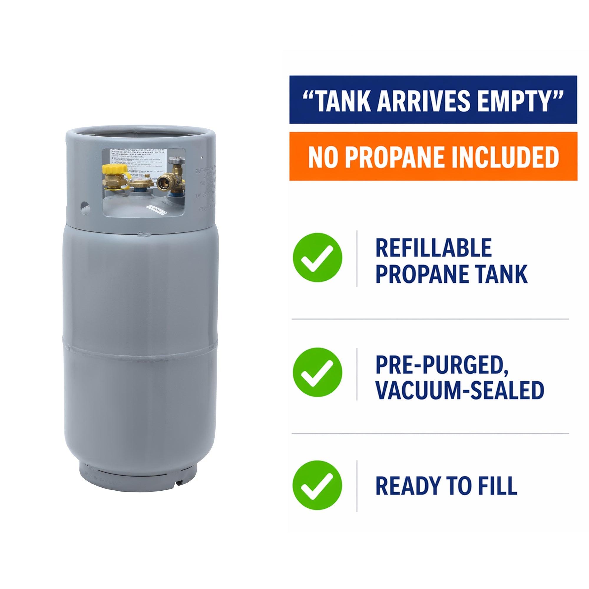 Flame King 33.5lb Forklift Steel Propane Tank Cylinder with Gauge - OVERLANDERS Outfitter