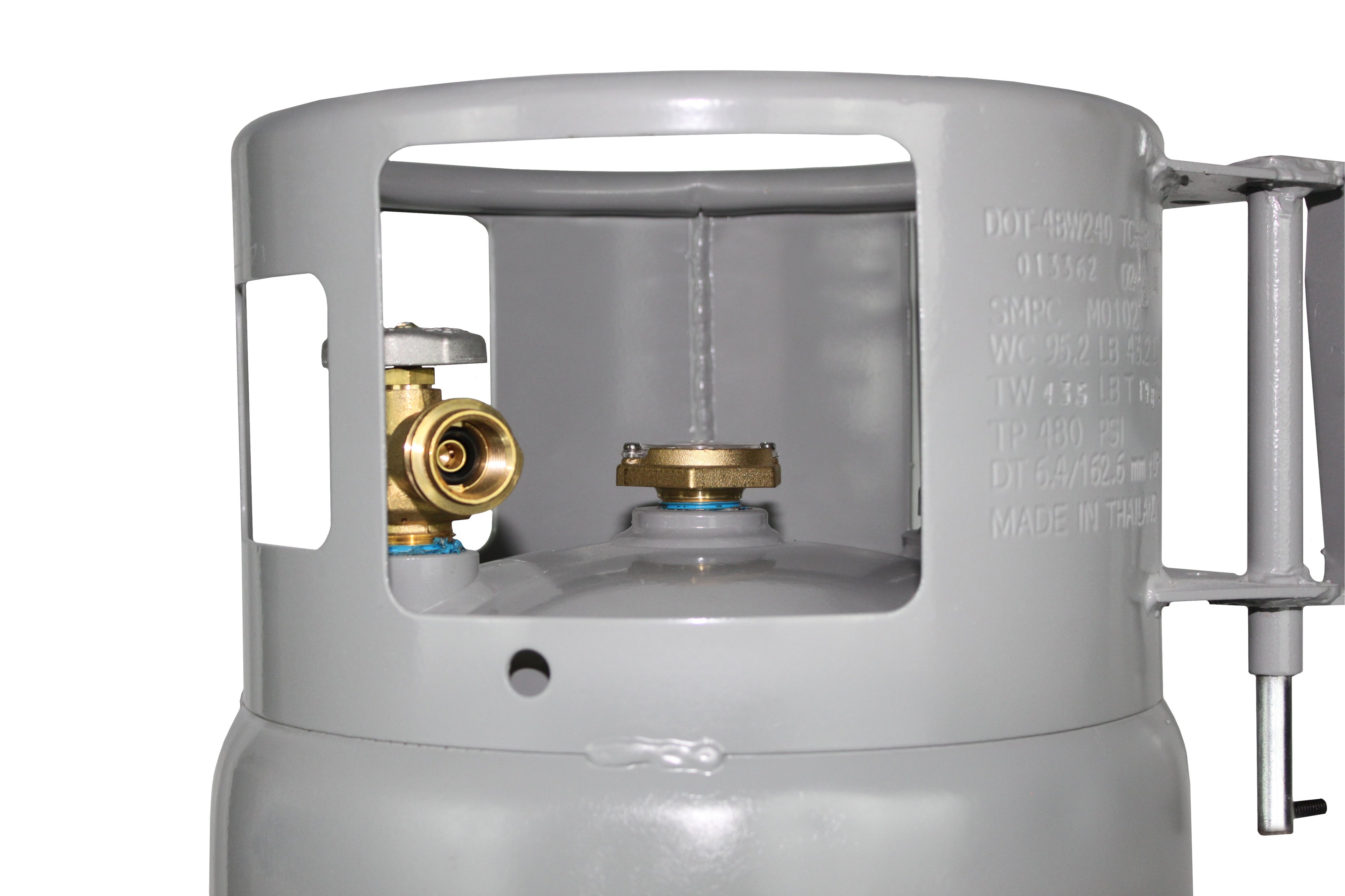 Flame King 40lb Horizontal & Vertical Empty Propane Cylinder with OPD & Wheels - OVERLANDERS Outfitter