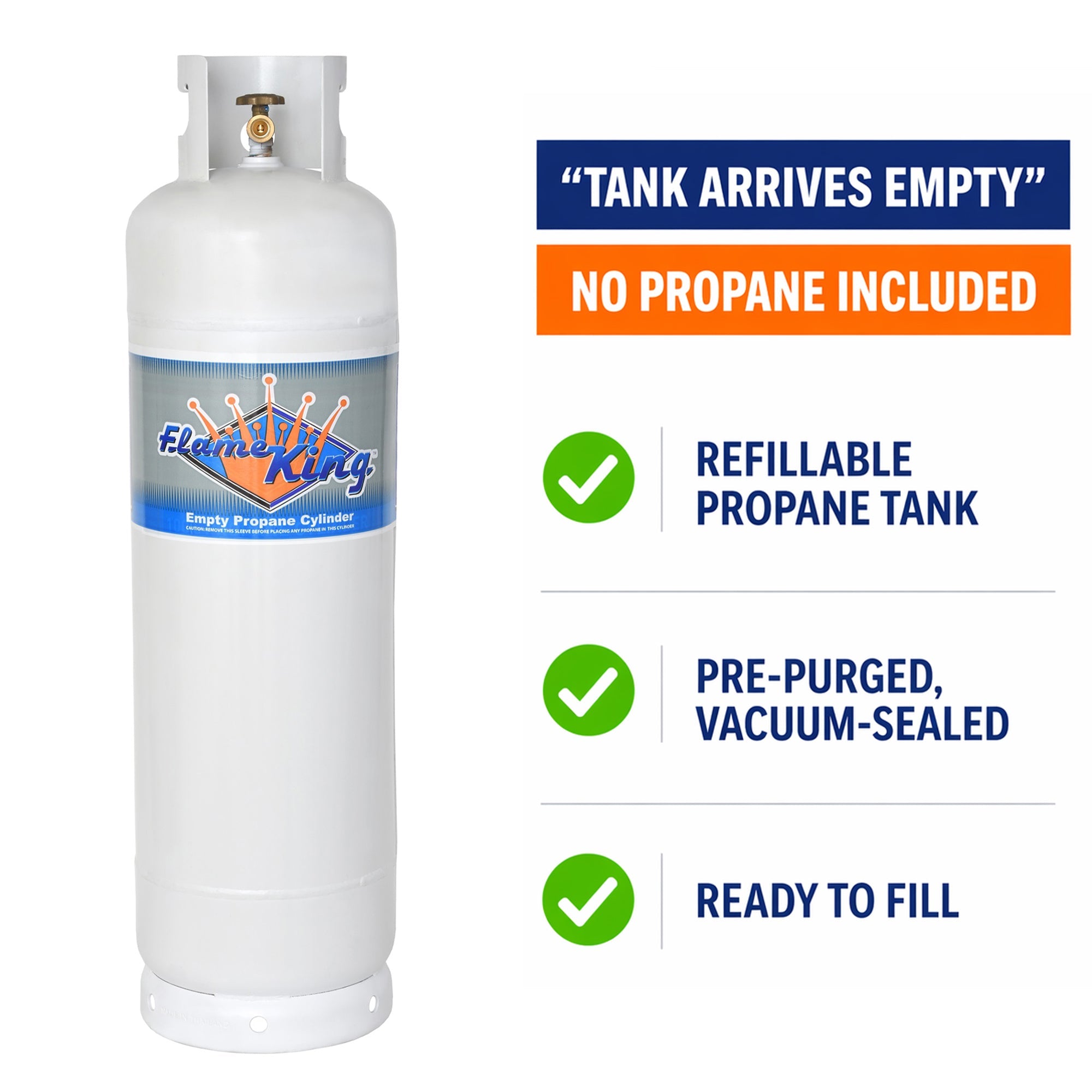 Flame King 60lb Propane Tank LP Cylinder with POL - OVERLANDERS Outfitter