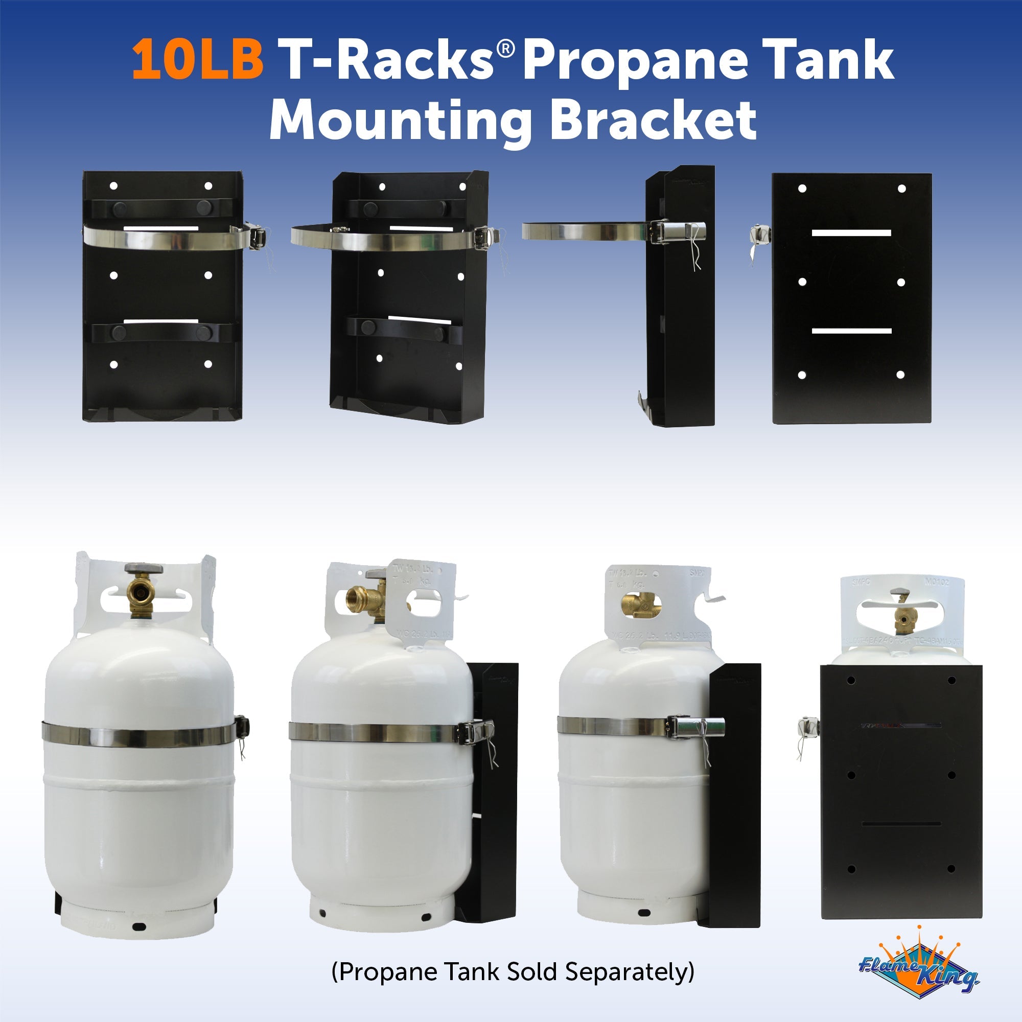 Flame King T-Racks 10lb Propane Tank Mounting Brackets Strap Campervan Overland Vehicles - We The Collective