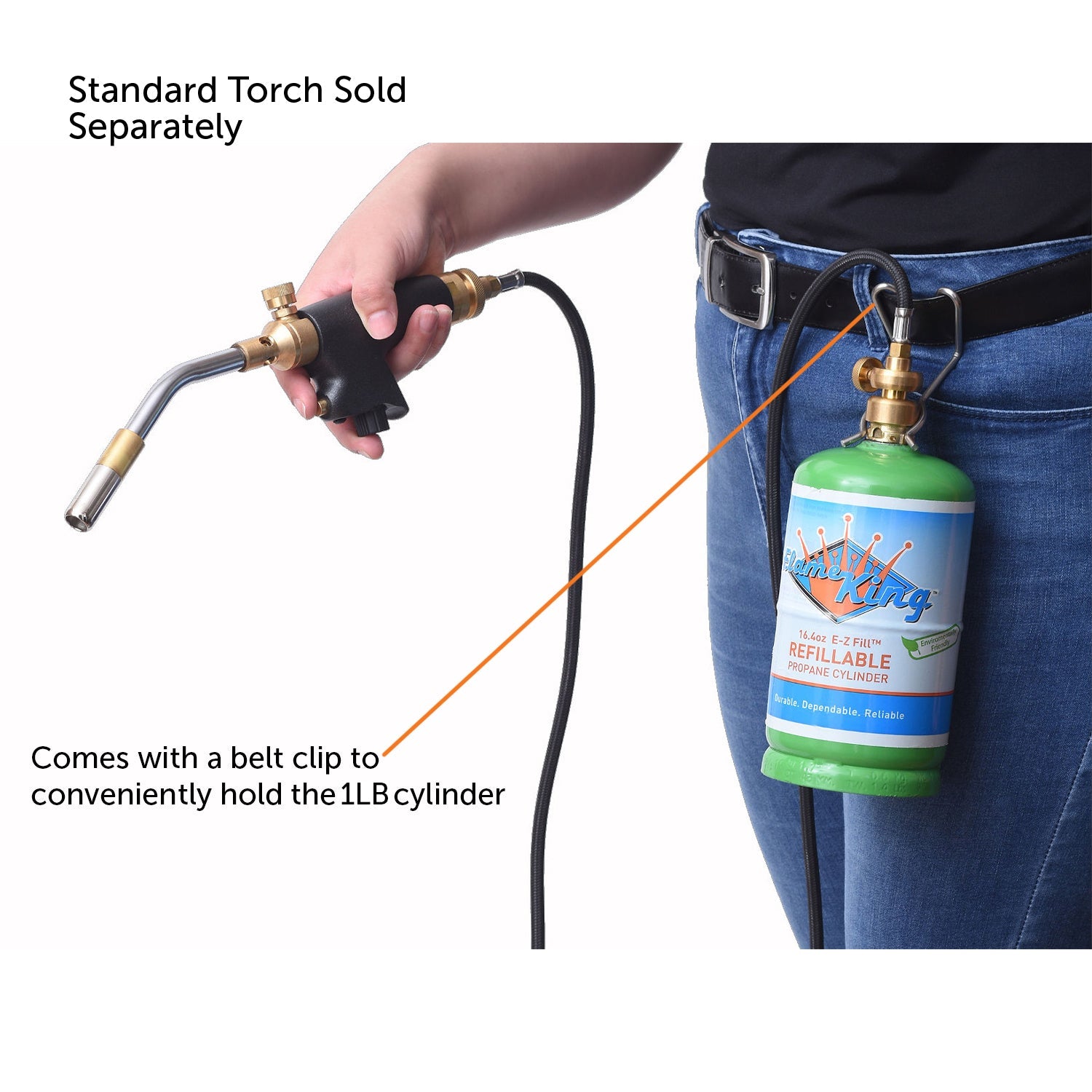 Flame King Flexible 5 FT Extension Hose For 1Lb Propane Tank Cylinder - We The Collective