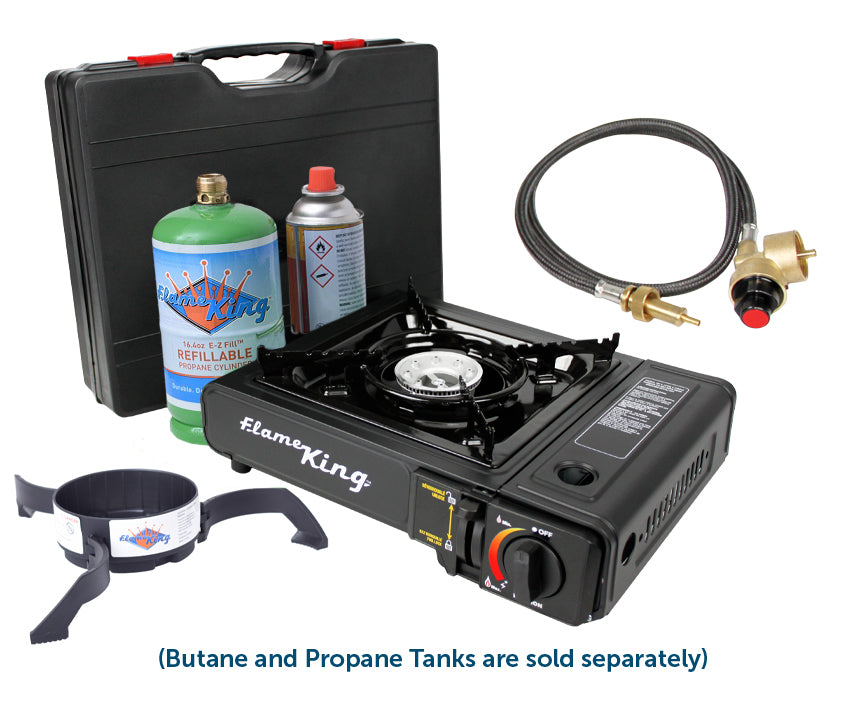 Flame King Portable Butane & Propane Gas Stove with Single Burner - We The Collective