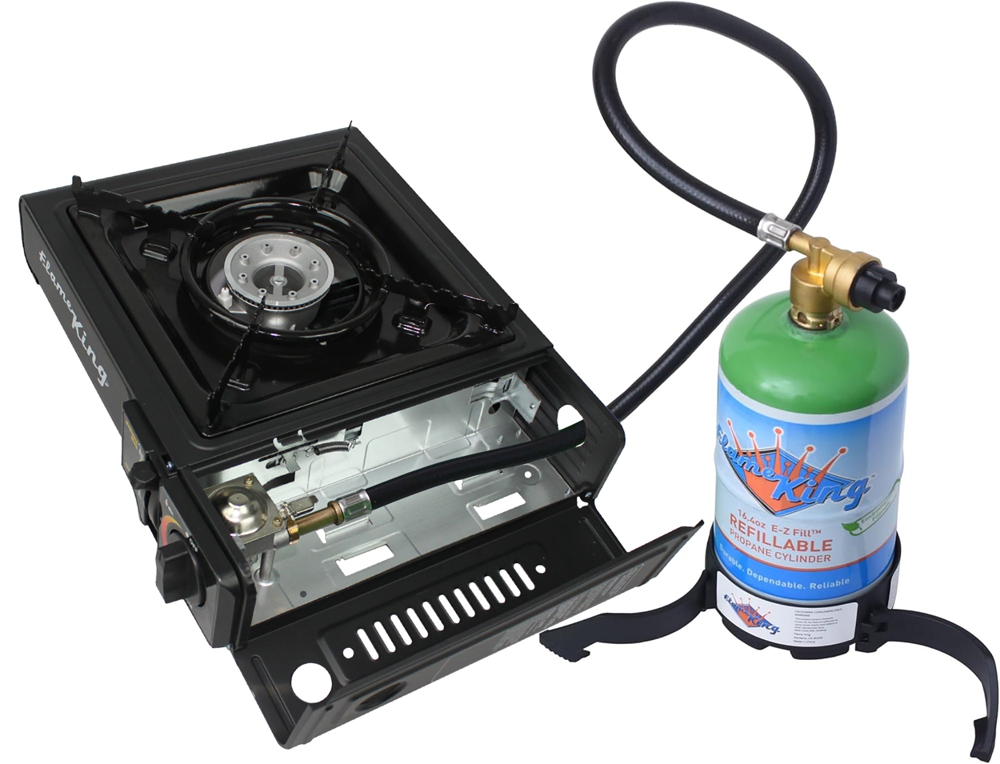 Flame King Portable Butane & Propane Gas Stove with Single Burner - We The Collective