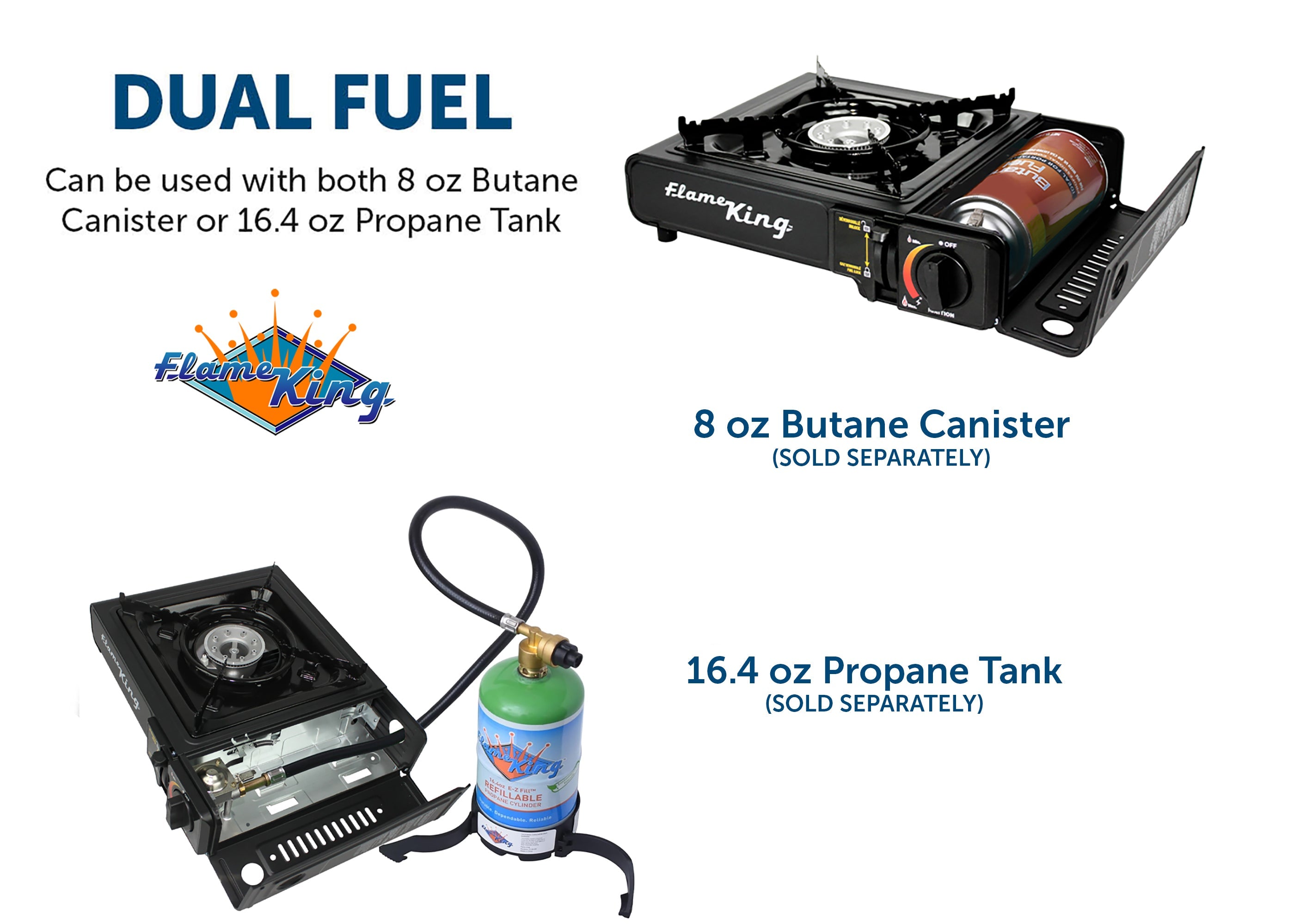 Flame King Portable Butane & Propane Gas Stove with Single Burner - We The Collective