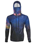 Yosemite Sun Protective Wildlife graphic hoodie by Cognito Brands, Inc. featuring outdoor scene and sun protection design.