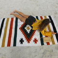 White Fiesta Diamond Blanket - OVERLANDERS Outfitter