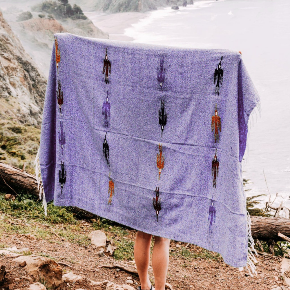 Violet Thunderbird Baja Yoga Blanket - OVERLANDERS Outfitter