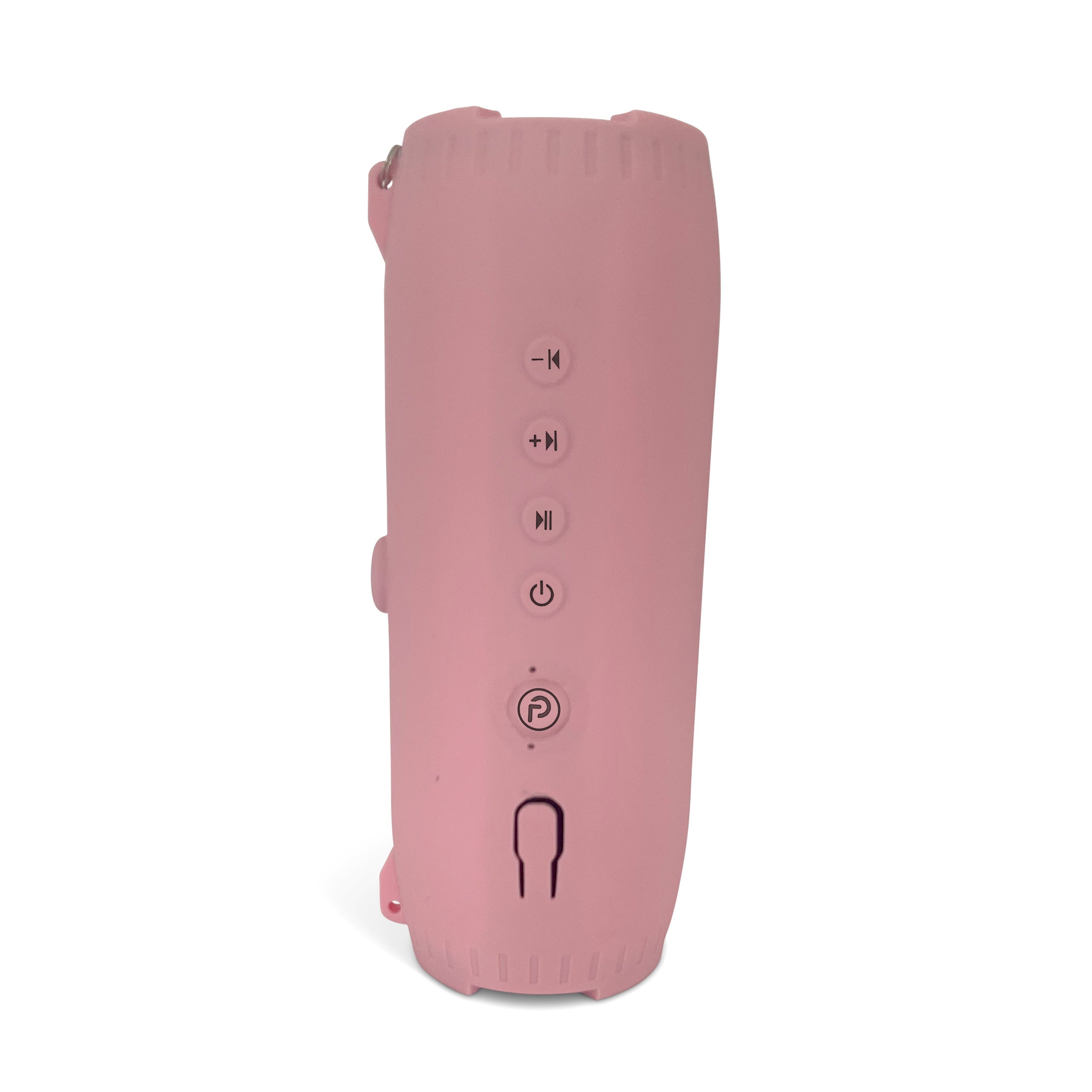 Yak Power DryTunes waterproof floating Bluetooth speaker outdoors, showing its compact design and rugged waterproof construction.
